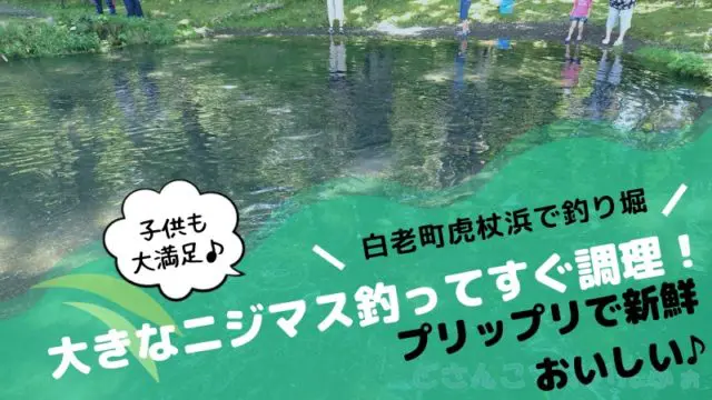 北海道の白老町釣り堀は子供とおすすめ 釣ったニジマスをその場で食べれる どさんこママいんふぉ